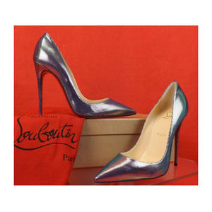 Christian Louboutin Iridescent Blue-Purple Green Pointed Stiletto Heels